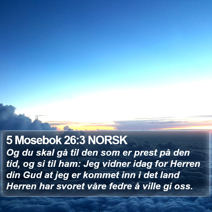 5 Mosebok 26:3 NORSK Bible Study