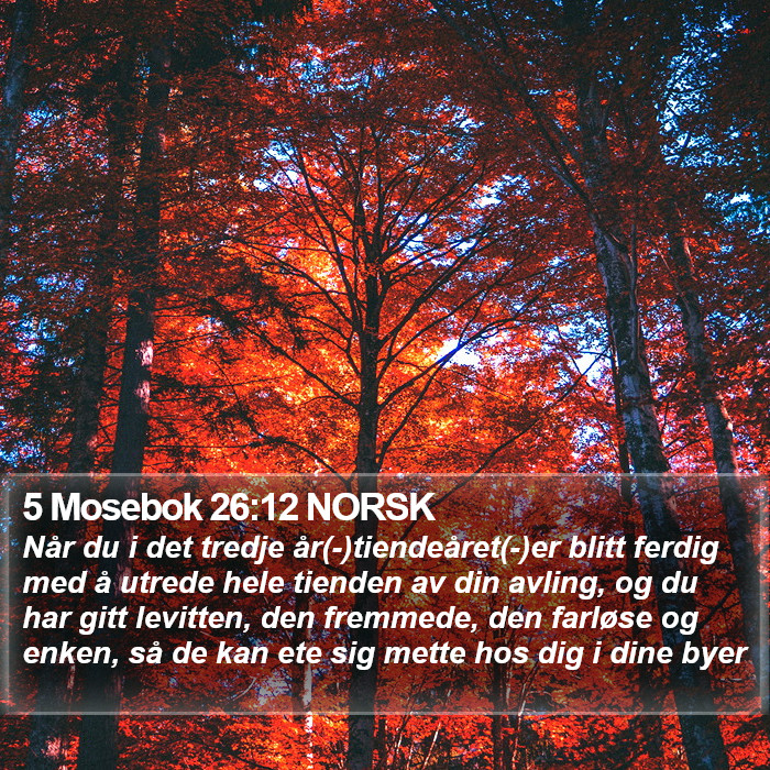 5 Mosebok 26:12 NORSK Bible Study