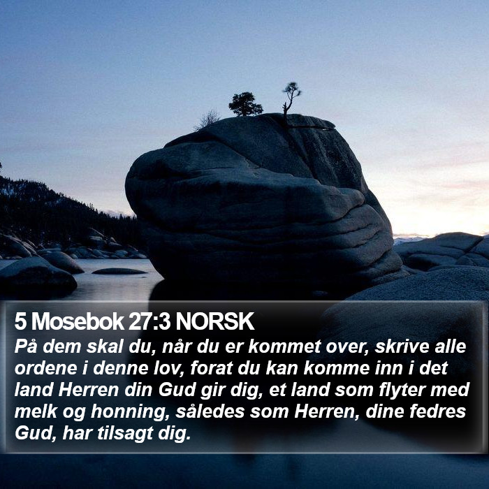 5 Mosebok 27:3 NORSK Bible Study