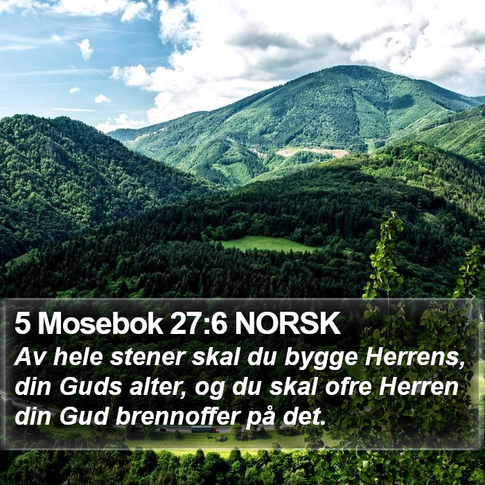 5 Mosebok 27:6 NORSK Bible Study