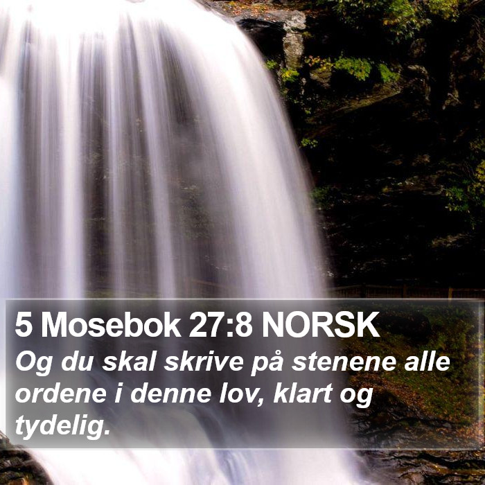 5 Mosebok 27:8 NORSK Bible Study