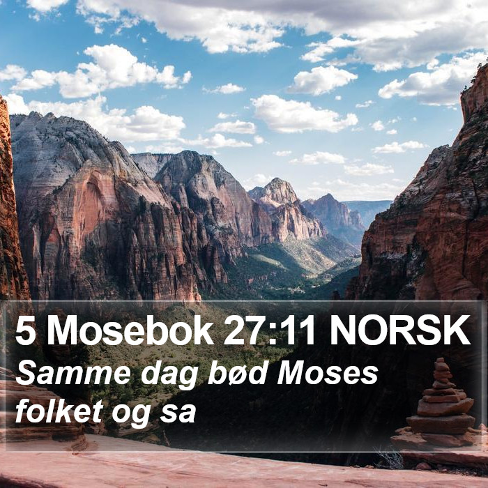 5 Mosebok 27:11 NORSK Bible Study