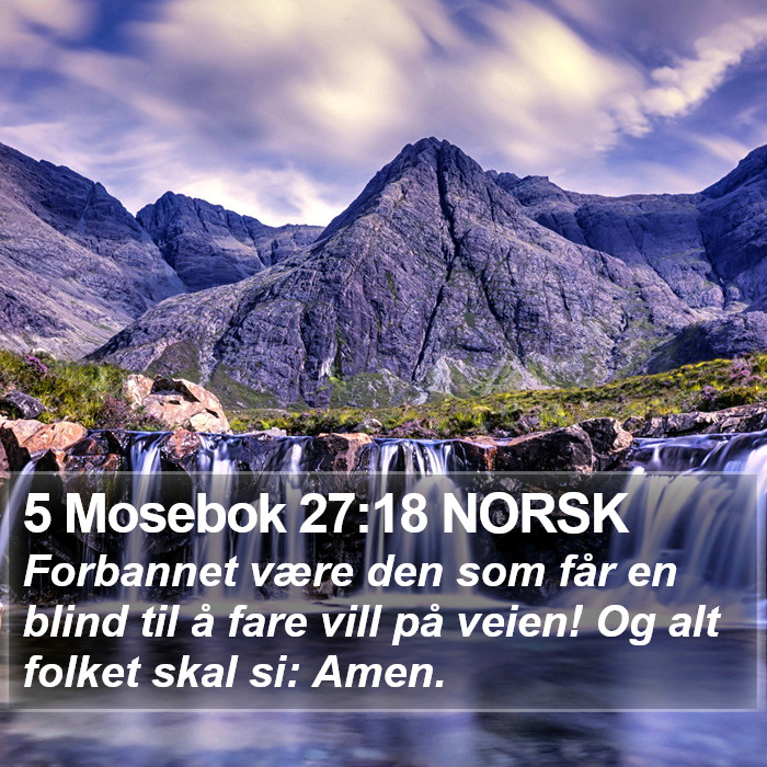 5 Mosebok 27:18 NORSK Bible Study