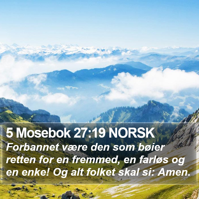 5 Mosebok 27:19 NORSK Bible Study