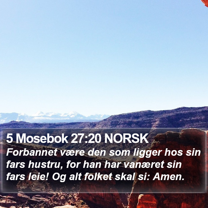 5 Mosebok 27:20 NORSK Bible Study