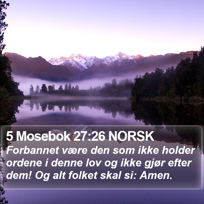 5 Mosebok 27:26 NORSK Bible Study