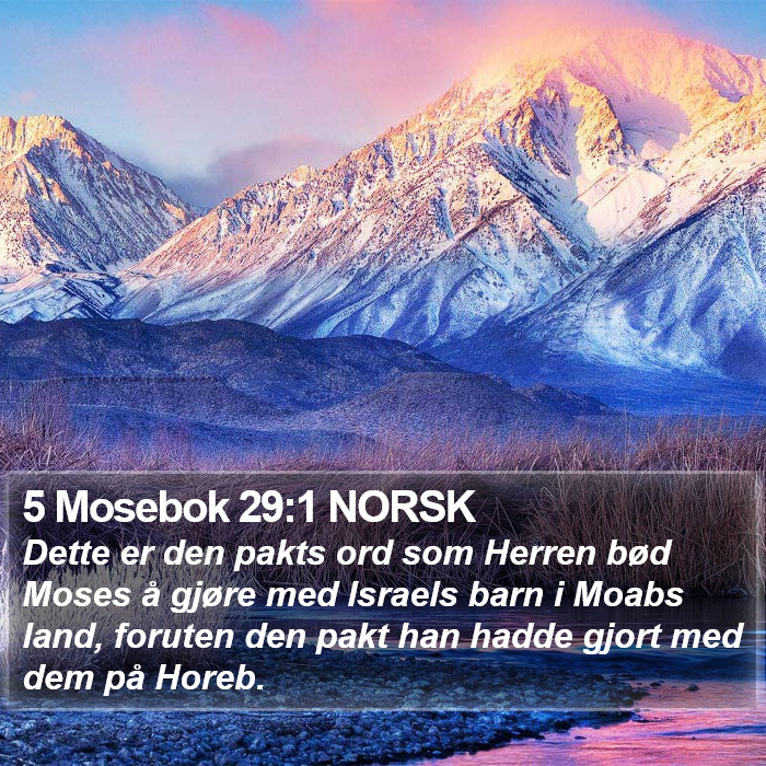 5 Mosebok 29:1 NORSK Bible Study