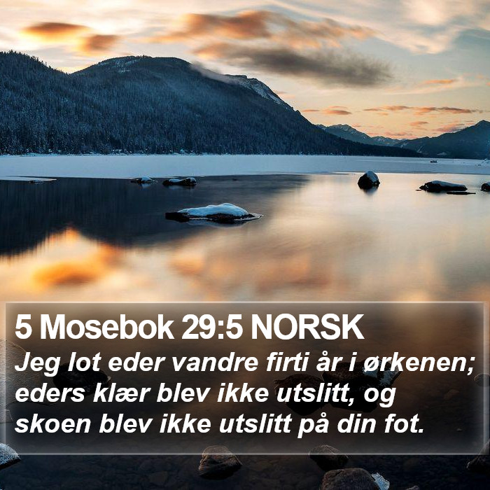 5 Mosebok 29:5 NORSK Bible Study