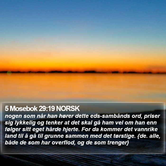 5 Mosebok 29:19 NORSK Bible Study