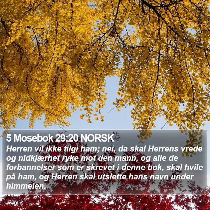 5 Mosebok 29:20 NORSK Bible Study