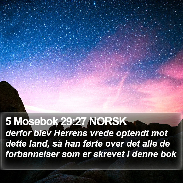 5 Mosebok 29:27 NORSK Bible Study