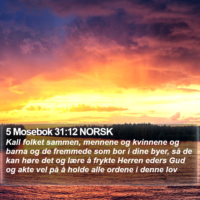 5 Mosebok 31:12 NORSK Bible Study
