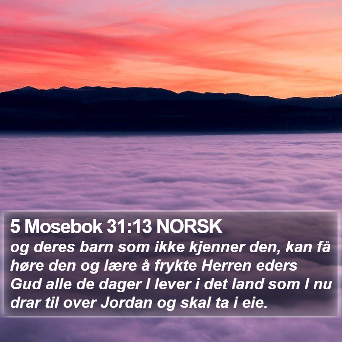 5 Mosebok 31:13 NORSK Bible Study