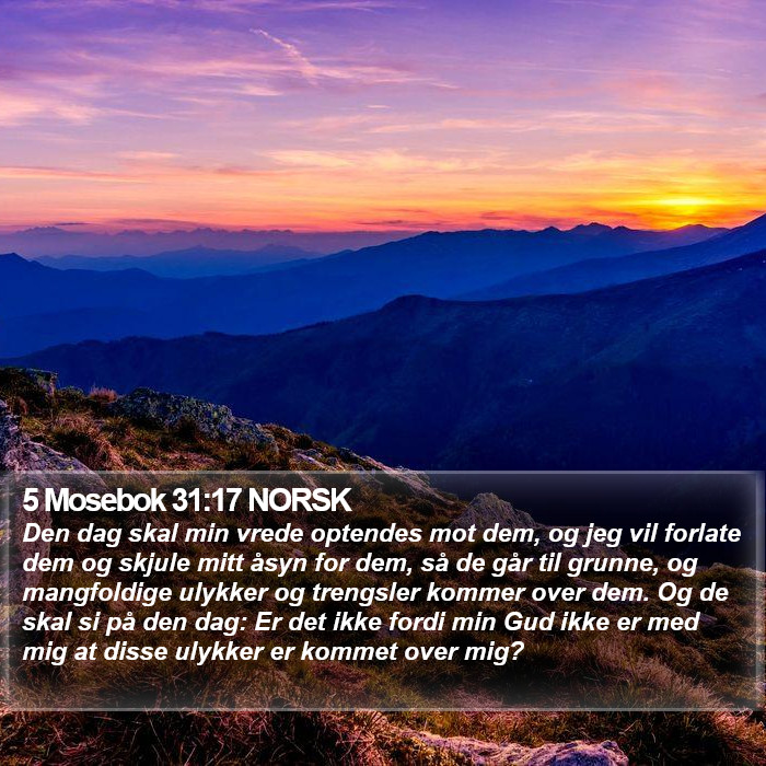 5 Mosebok 31:17 NORSK Bible Study