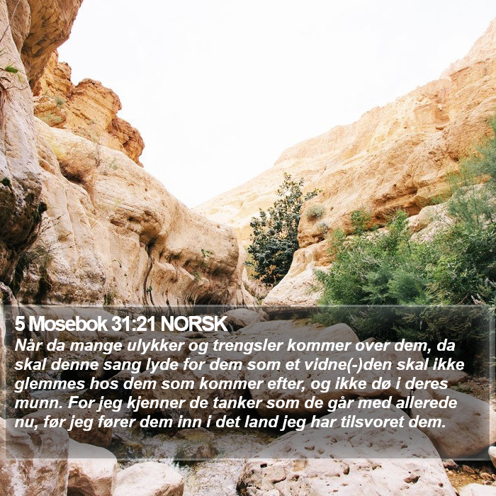 5 Mosebok 31:21 NORSK Bible Study