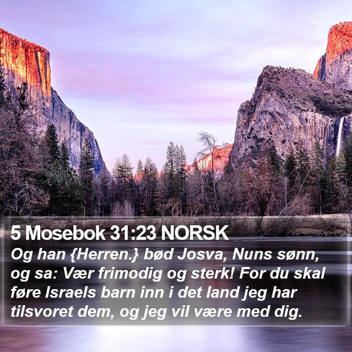 5 Mosebok 31:23 NORSK Bible Study