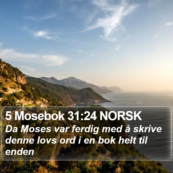5 Mosebok 31:24 NORSK Bible Study
