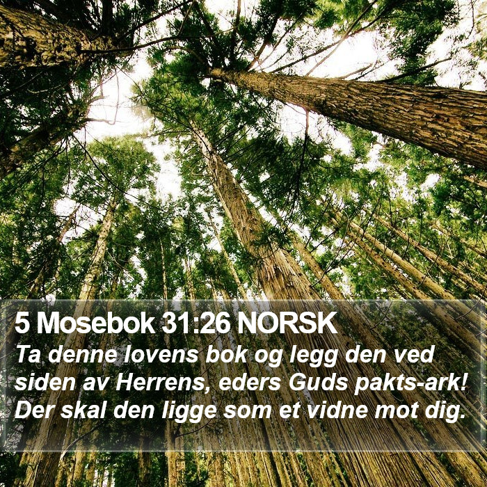 5 Mosebok 31:26 NORSK Bible Study
