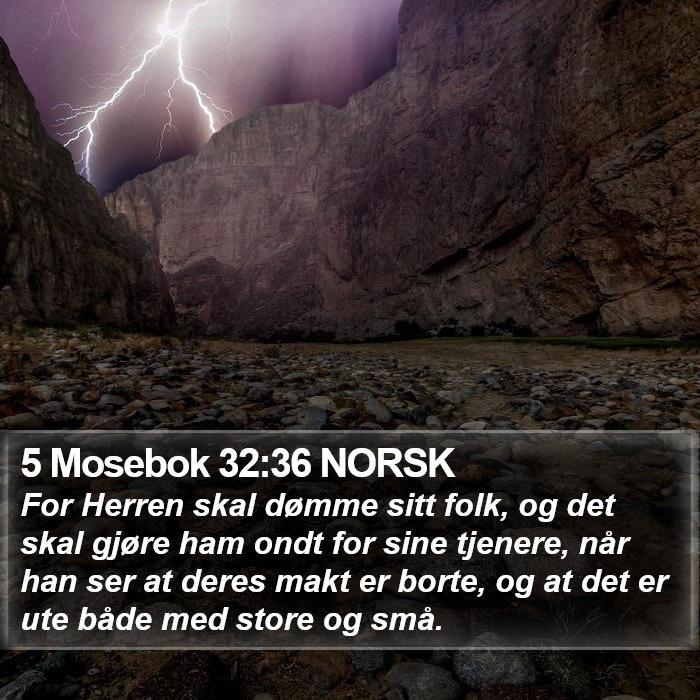 5 Mosebok 32:36 NORSK Bible Study