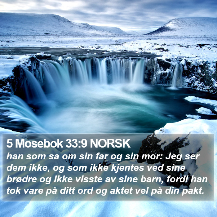 5 Mosebok 33:9 NORSK Bible Study