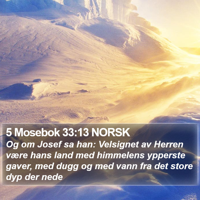 5 Mosebok 33:13 NORSK Bible Study