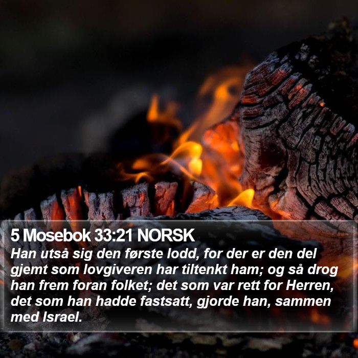 5 Mosebok 33:21 NORSK Bible Study