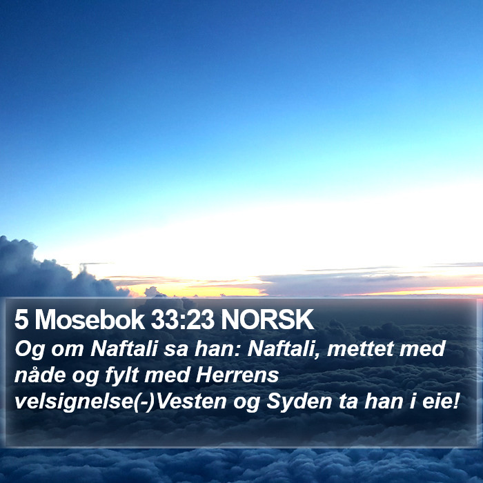 5 Mosebok 33:23 NORSK Bible Study