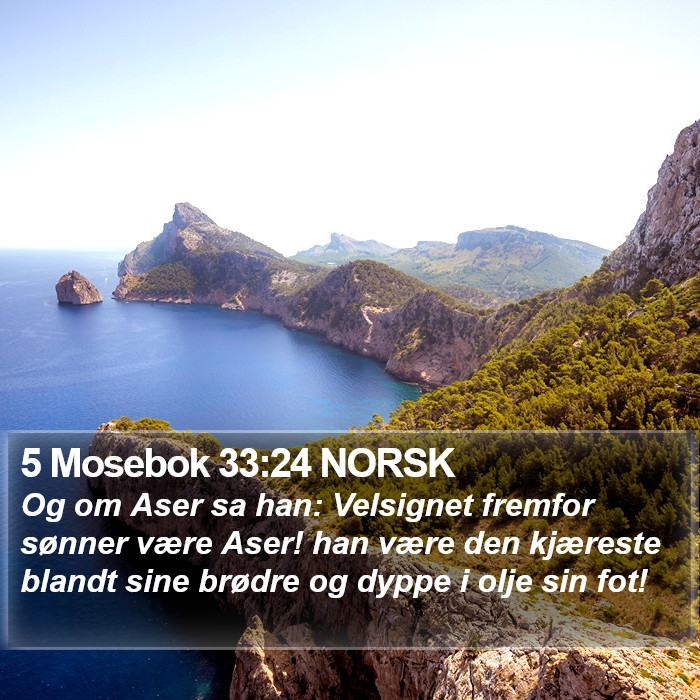 5 Mosebok 33:24 NORSK Bible Study