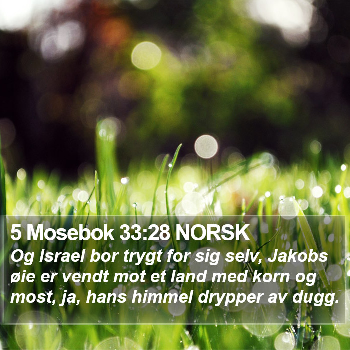 5 Mosebok 33:28 NORSK Bible Study