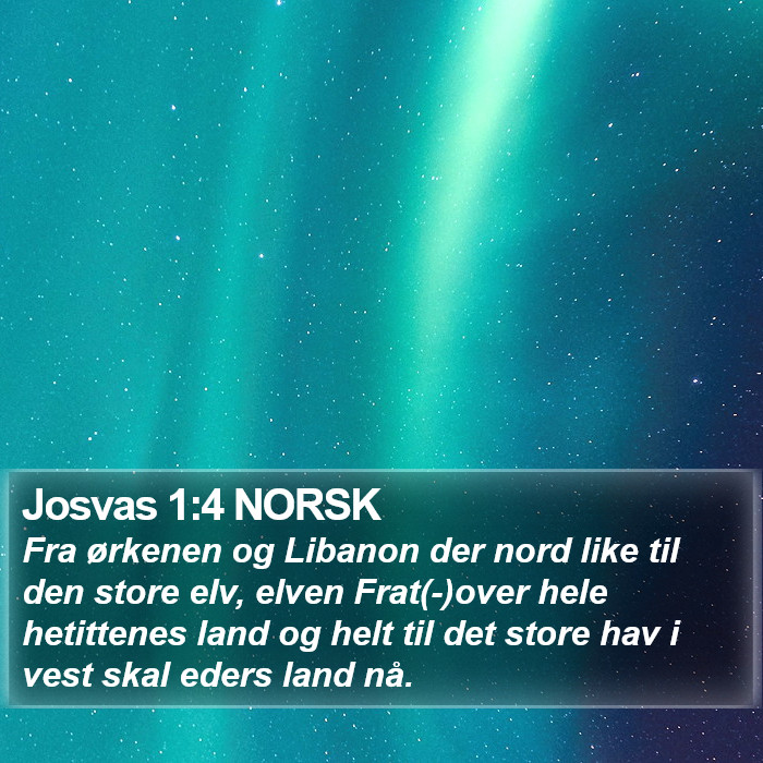 Josvas 1:4 NORSK Bible Study