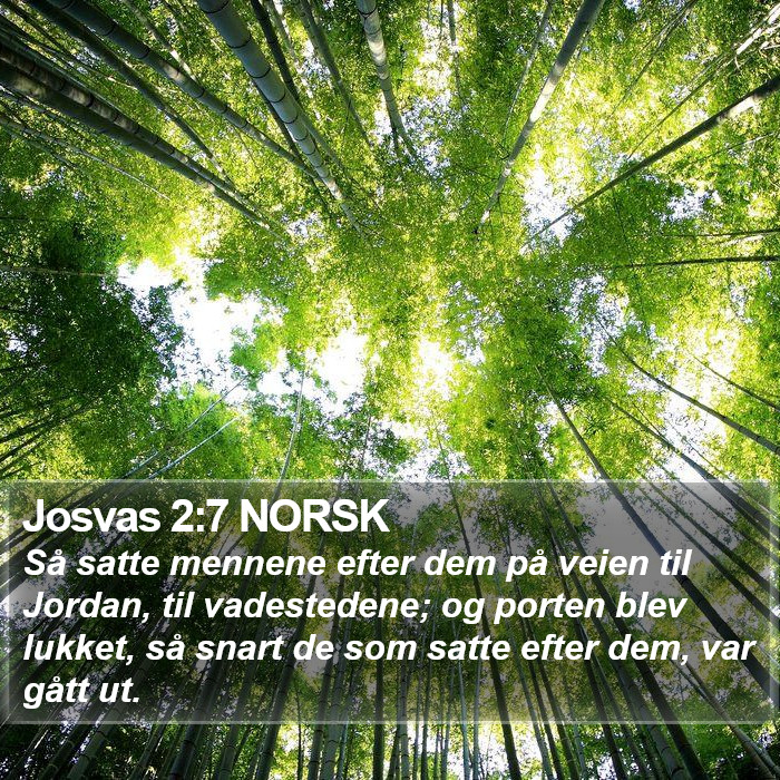 Josvas 2:7 NORSK Bible Study