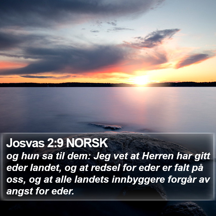 Josvas 2:9 NORSK Bible Study