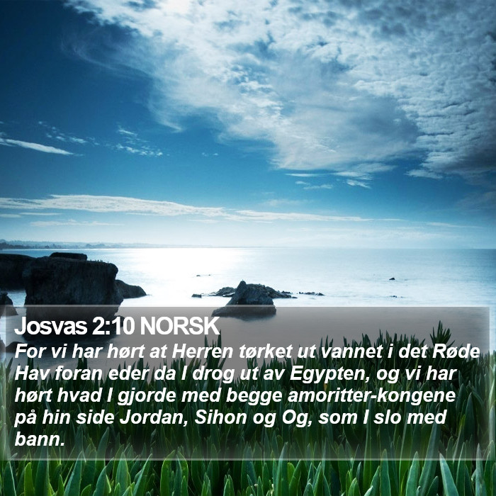 Josvas 2:10 NORSK Bible Study