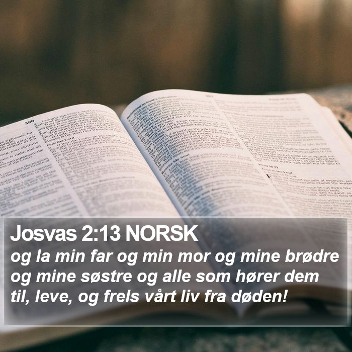 Josvas 2:13 NORSK Bible Study