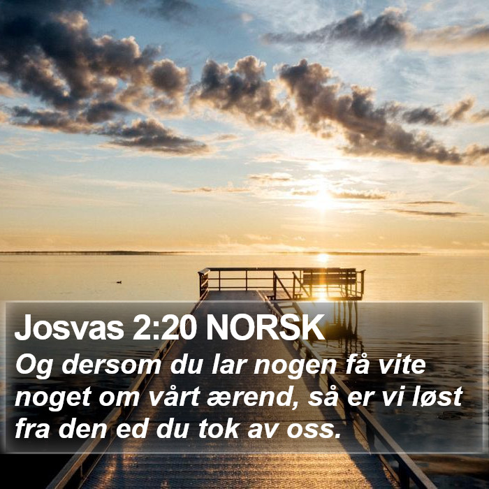 Josvas 2:20 NORSK Bible Study