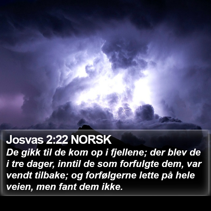 Josvas 2:22 NORSK Bible Study