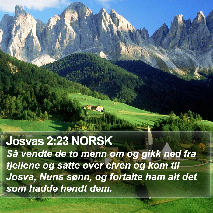 Josvas 2:23 NORSK Bible Study