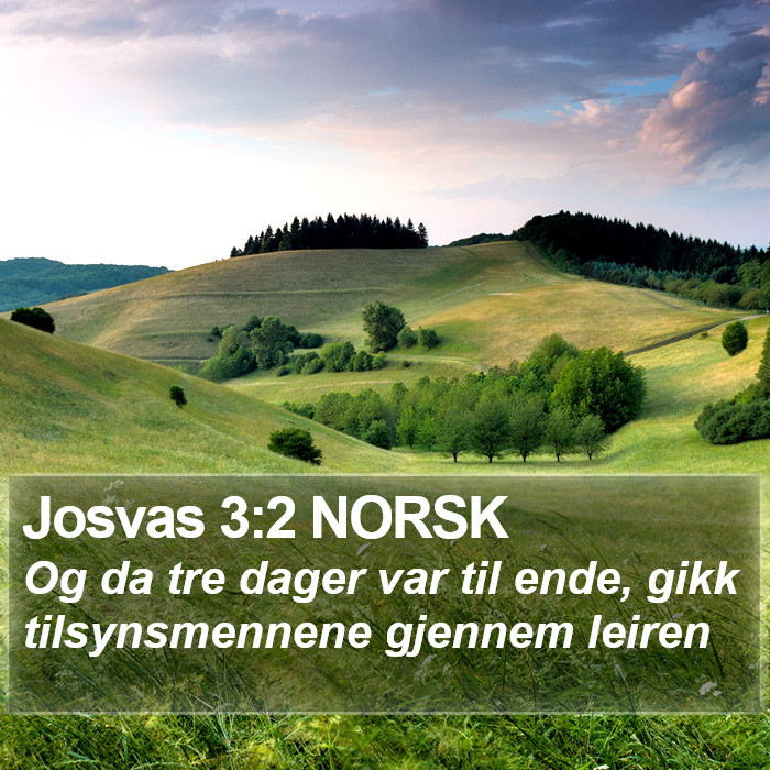 Josvas 3:2 NORSK Bible Study