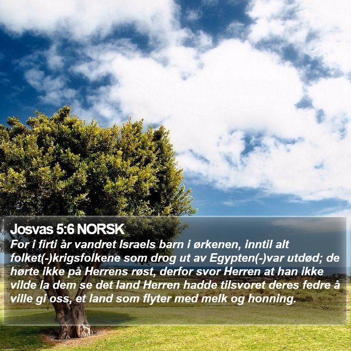 Josvas 5:6 NORSK Bible Study