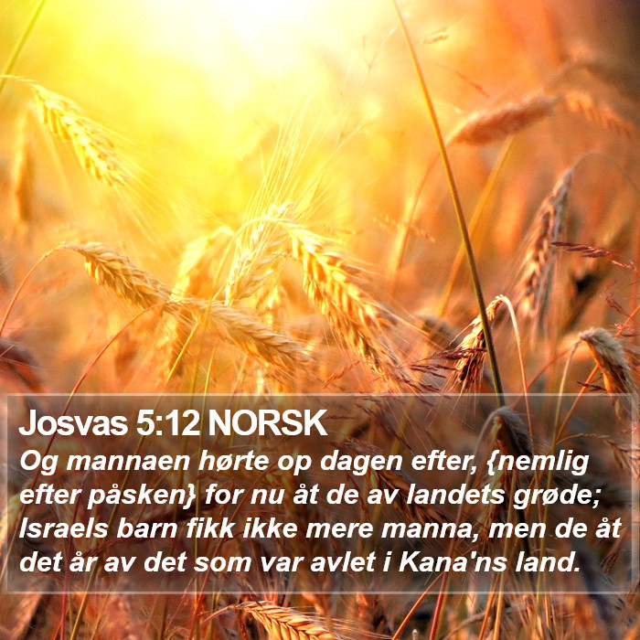 Josvas 5:12 NORSK Bible Study