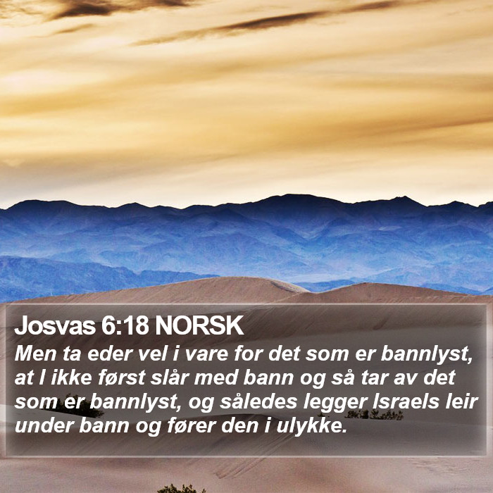 Josvas 6:18 NORSK Bible Study