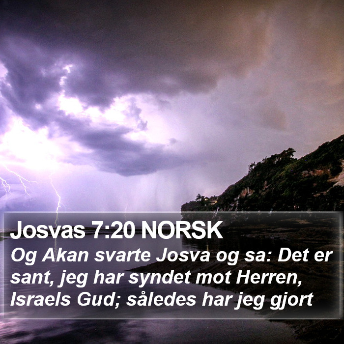 Josvas 7:20 NORSK Bible Study