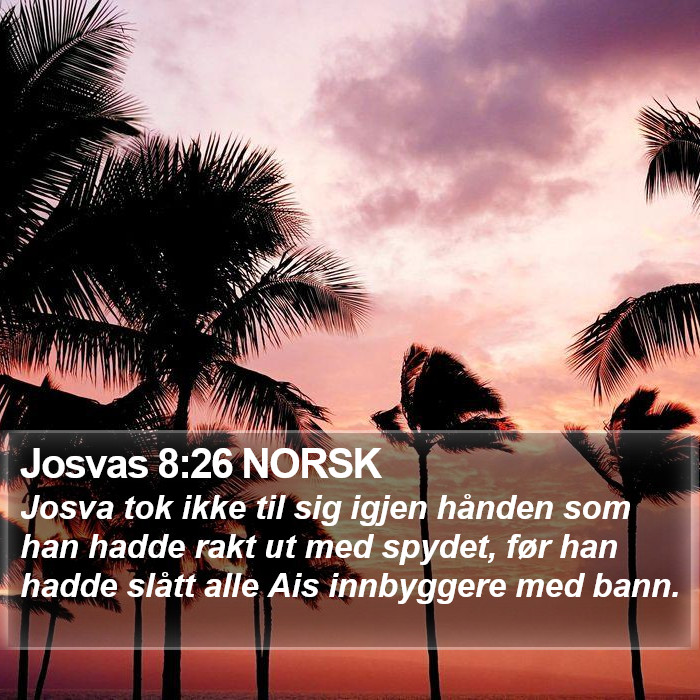 Josvas 8:26 NORSK Bible Study