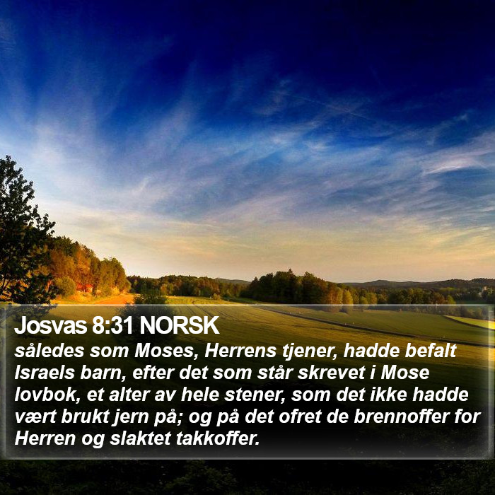 Josvas 8:31 NORSK Bible Study