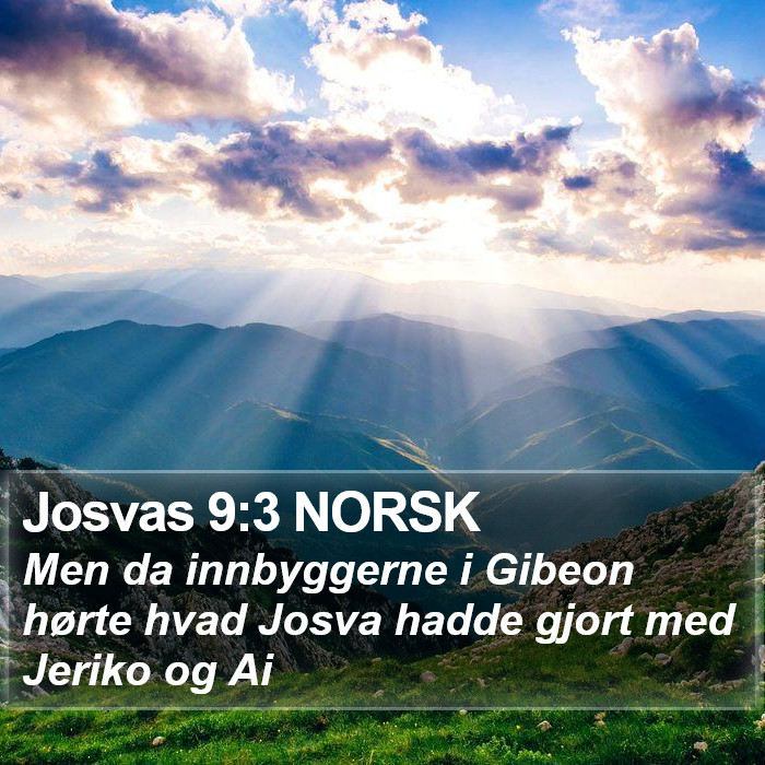 Josvas 9:3 NORSK Bible Study