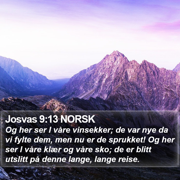 Josvas 9:13 NORSK Bible Study