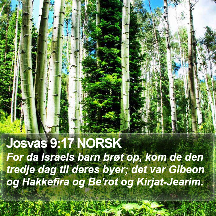 Josvas 9:17 NORSK Bible Study