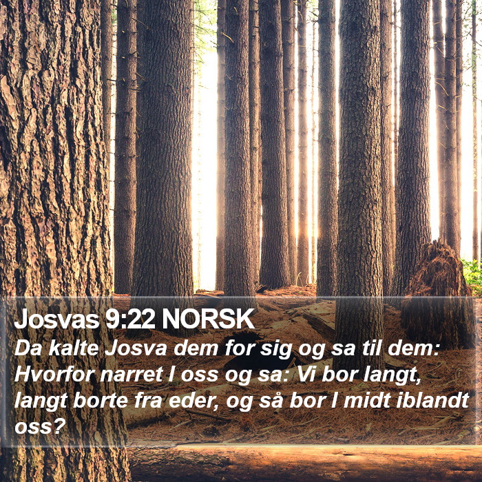 Josvas 9:22 NORSK Bible Study