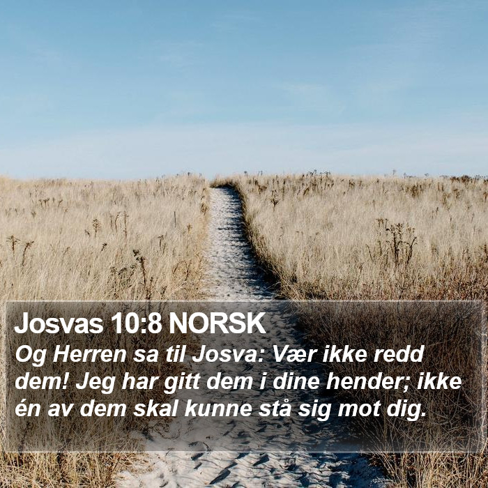Josvas 10:8 NORSK Bible Study
