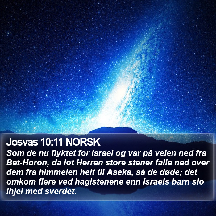 Josvas 10:11 NORSK Bible Study